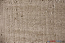 New York Dazzle Polyester Sequins Fabric - 6Mm Sequins, Semi Solid Mesh Sheer Background, 52" Width, Multiple Colors (1 Yard)