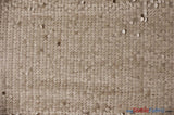 New York Dazzle Polyester Sequins Fabric - 6Mm Sequins, Semi Solid Mesh Sheer Background, 52" Width, Multiple Colors (1 Yard)
