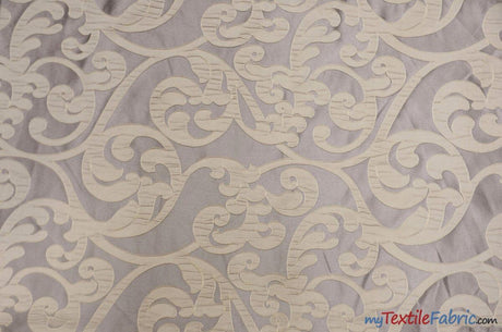 Victorian Damask Jacquard Fabric - Vineyard Damask Pattern, 58/60" Width (1 Yard)