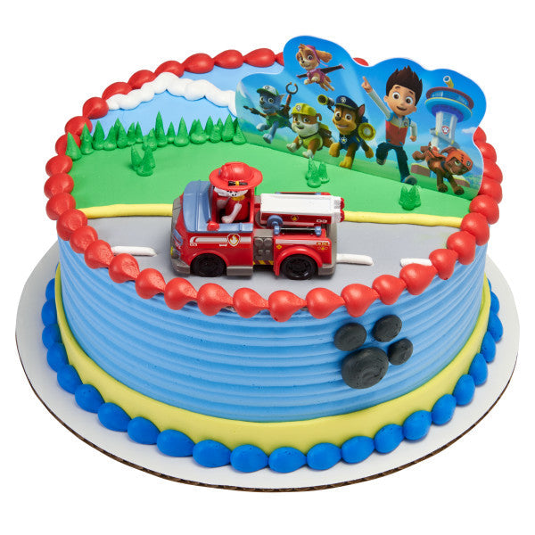 PAW Patrol Just Yelp for Help Fire Truck Cake Topper – 2-Piece Set Cake Kit Topper