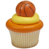 Basketball Rings 3D, Cupcake Decorations, Food Safe Cake Toppers – 12 Pack
