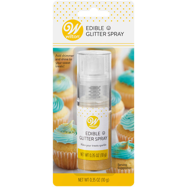 Wilton Metallic Gold Edible Sparkling Glitter Spray Pump – 0.35 oz.