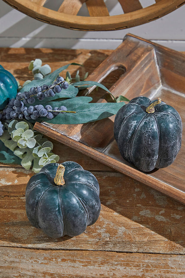 Teal Weathered Pumpkin