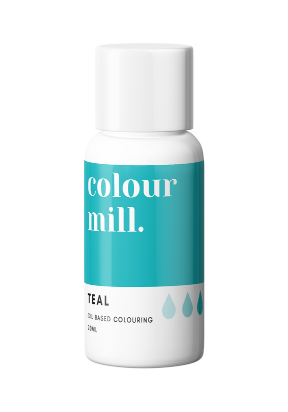 Teal Oil Based Food Coloring for Chocolate Buttercream & Fondant 20ml