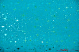Shooting Star Foil Organza Polyester Fabric - Sheer Silver Metallic Star, 58/60" Width (1 Yard)