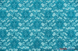 Raschel Lace Polyester Fabric - Floral Sheer Lace, 58/60" Width (1 Yard)