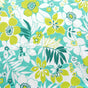 Swim Knit Nylon Lycra Floral Teal Mint Chartreuse