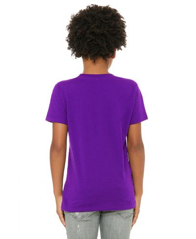 Bella Canvas 3001Y Youth Short Sleeve Cotton Fabric - Team Purple, Crew Neck, Short Sleeve (1 Piece)