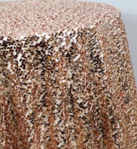 Tear Drop Sequins Polyester Fabric - Hanging Sequins On Mesh, Gold, Silver, Blush Pink, 50/52" Width (1 Yard)