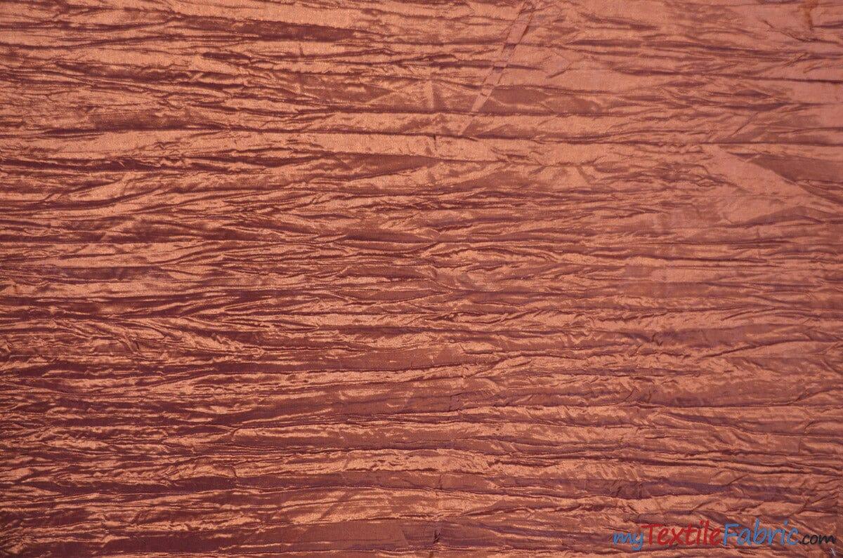 Crease Taffeta Crush Taffeta Polyester Fabric - Crushed Texture, 50/52" Width (Continuous Yards Or By Bolt)