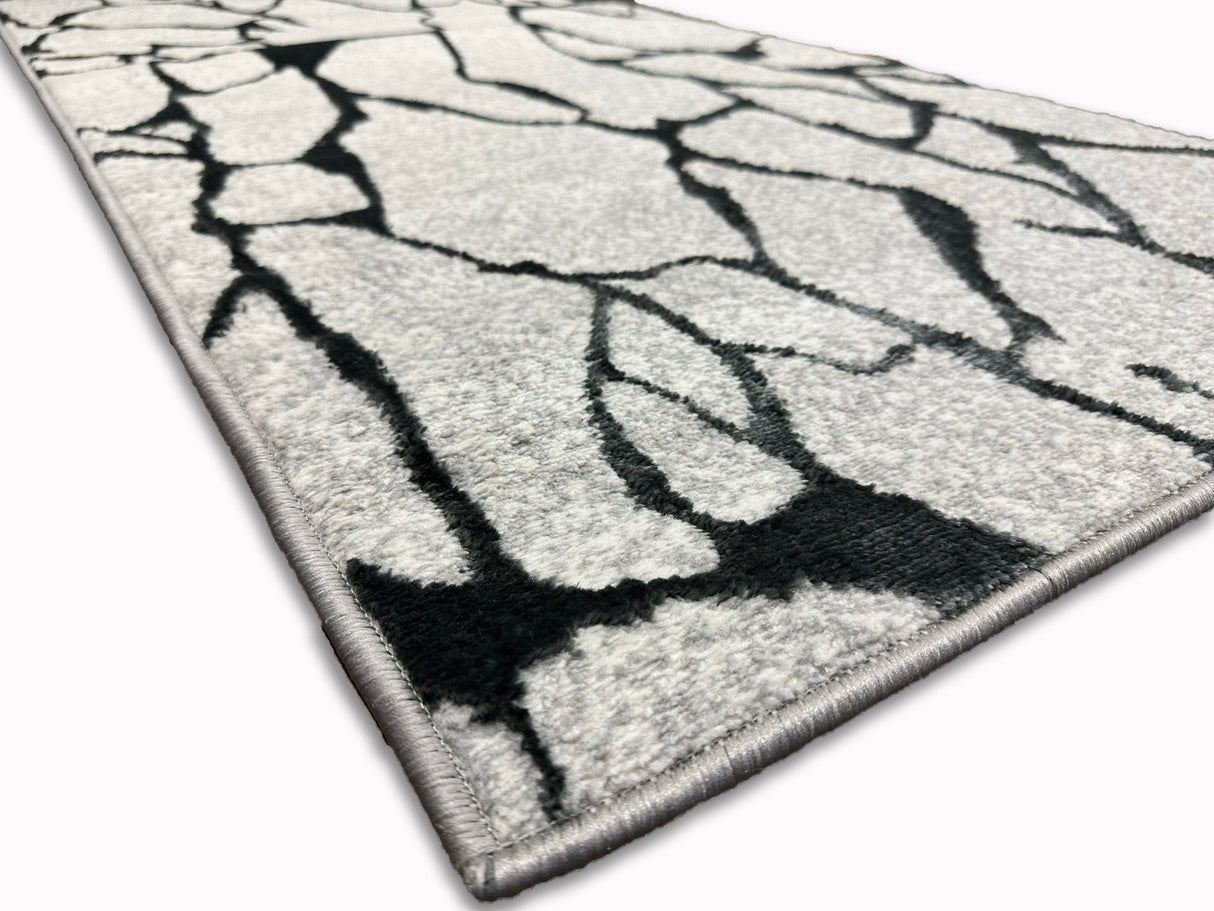 Tess 907 Gray Polyester Fabric - Gray, Shimmery, 5' 3" X 7' 4" (1 Piece)