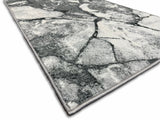 Tess 911 Gray Polyester Area Rug - Gray, TES911 Gray (5' 3" X 7' 4")