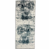 Tess 913 Blue Polyester Area Rug - Blue, Machine Made, Made In Turkey (5' 3" X 7' 4")