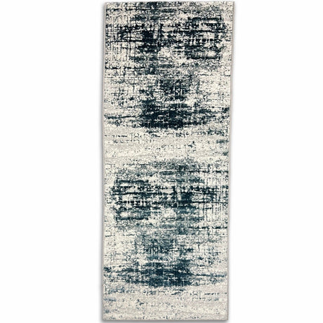 Tess 913 Blue Polyester Area Rug - Blue, Machine Made, Made In Turkey (5' 3" X 7' 4")