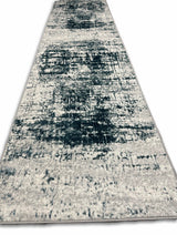 Tess 913 Blue Polyester Area Rug - Blue, Machine Made, Made In Turkey (5' 3" X 7' 4")