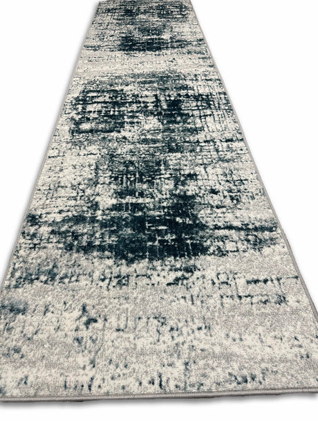 Tess 913 Blue Polyester Area Rug - Blue, Machine Made, Made In Turkey (5' 3" X 7' 4")