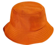 Bucket Hats Cotton Fabric - Texas Orange, 56-58CM Head Size (1 Unit)