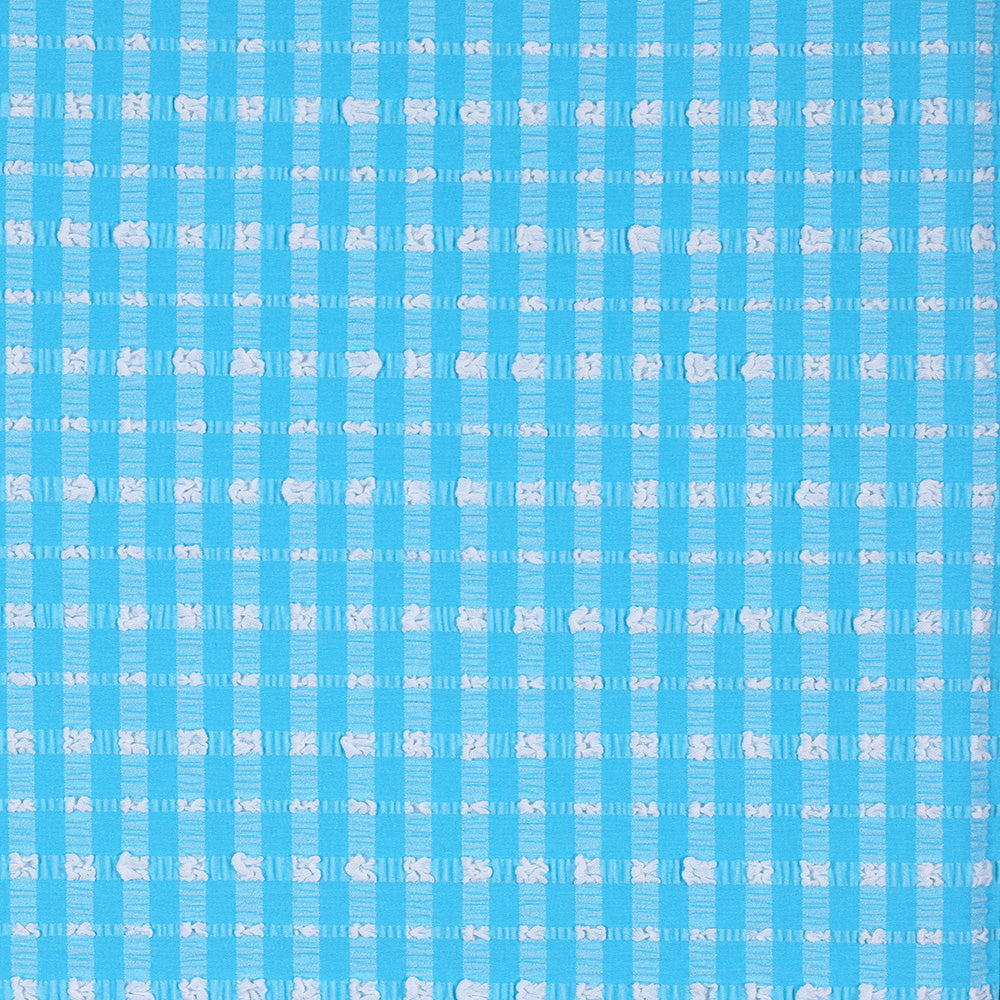 Texture Check 617 Nylon Polyester Spandex Fabric - Assorted Colors, Textured Check, 43" Width, 185 GSM (1 Yard)