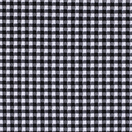 Texture Gingham 588 Nylon Spandex Fabric - Black/White Gingham, 48" Width, 310 GSM (1 Yard)