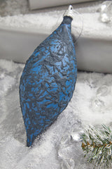 7" Blue Drop Ornament