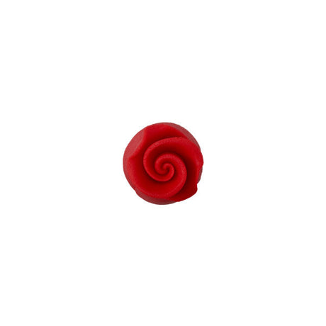 Red 0.5" Rose Sugar Soft Premium Edible Decorations - 130 roses per order