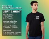 Pack: 12 Fast Custom Graphic Tees – Design & Print Your Own Shirt (Left Chest - Black)