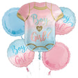Gender Reveal Foil Balloon Bouquet