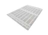 TIA 104 Area Rug - Cream/Beige Bohemian Motif, High-Low Soft-Touch Texture (3 Sizes)