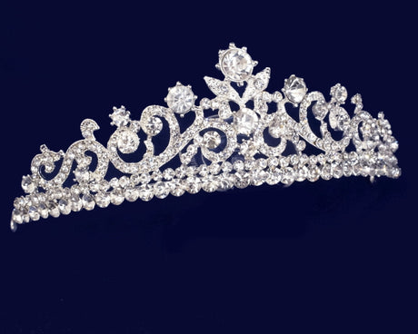 Silver Crystal Rhinestone Tiara