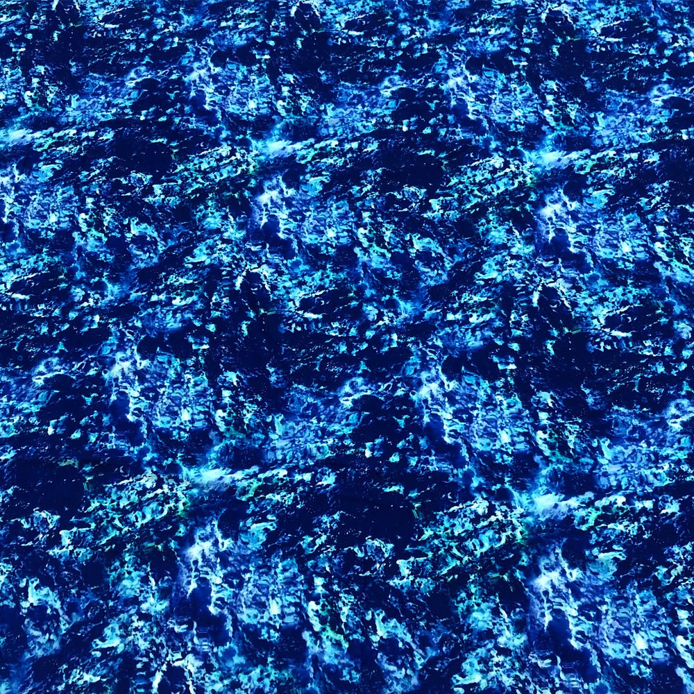 Swim Knit Nylon Spandex Tidepool Print 4-Way Stretch