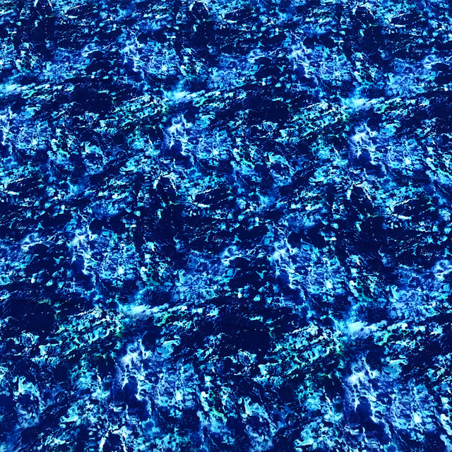 Swim Knit Nylon Spandex Tidepool Print 4-Way Stretch
