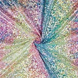 Tie Dye Tricot Multi-Color Holographic Spandex