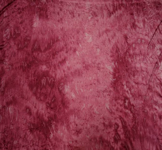 Tie Dye Crushed Velour Polyester Fabric - Burgundy Tie Dye, 58/60" Width (1 Yard)