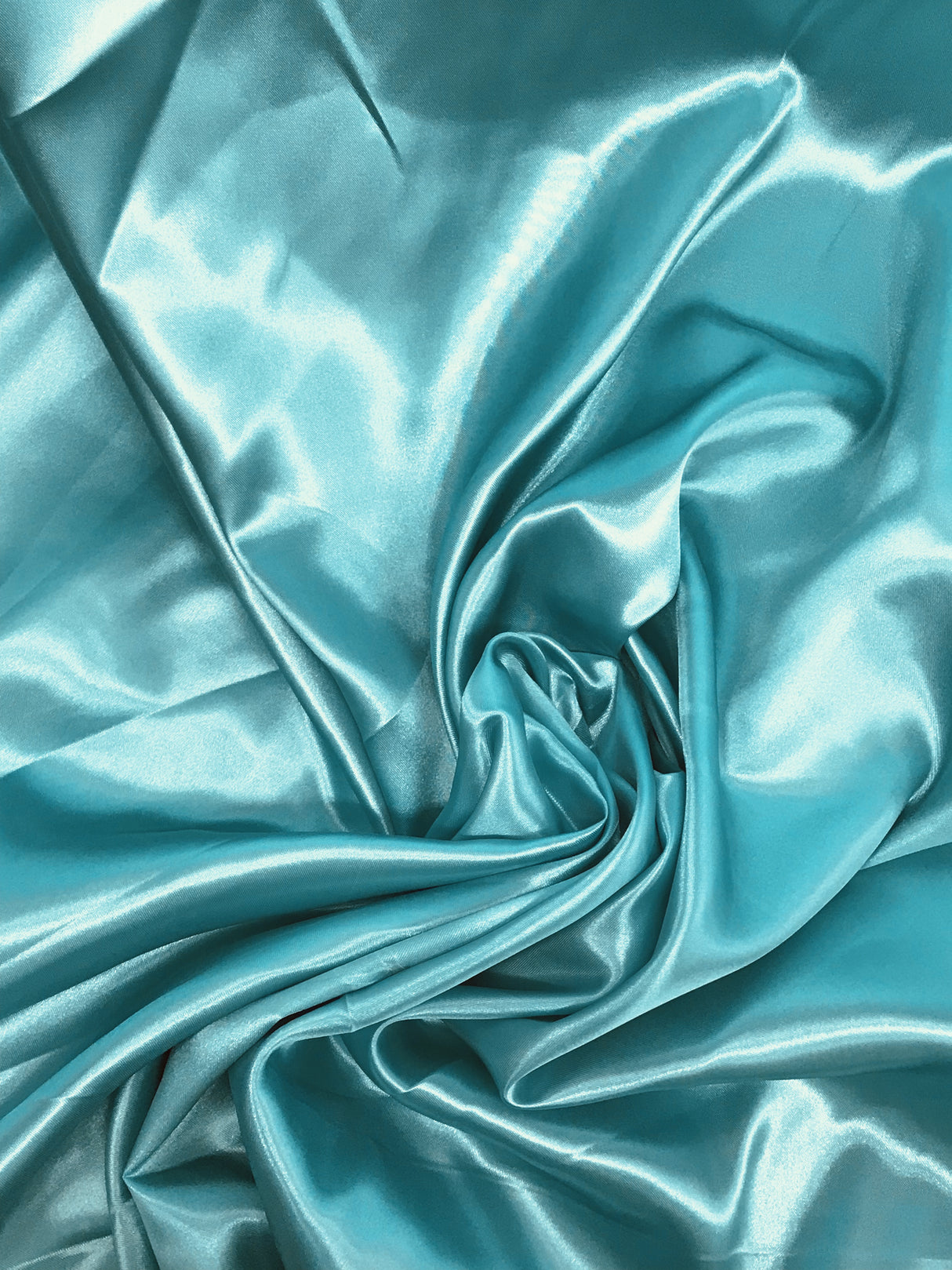 Tiff Blue Polyester Satin Fabric - Blue, 58"-60" Width (1 Yard)