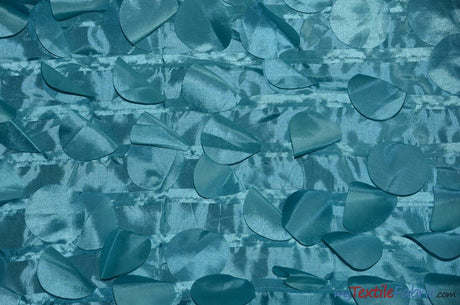 Petal Taffeta Polyester Fabric - Round Petal Texture, 57" Width, Multiple Colors (1 Yard)
