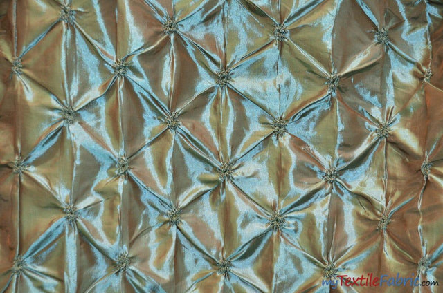 Pinwheel Button Taffeta Polyester Fabric - Pinwheel Button Texture, 48" Wide, Multiple Colors (1 Yard)