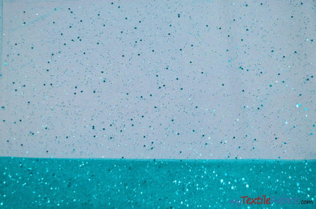 Tulle Glitter With Sequins Polyester Fabric - Glitter Embellished Sheer Tulle, Multiple Colors, 58/60" Width (1 Yard)