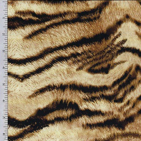 Printed Poly Spandex Tiger Stripe Sanded Interlock