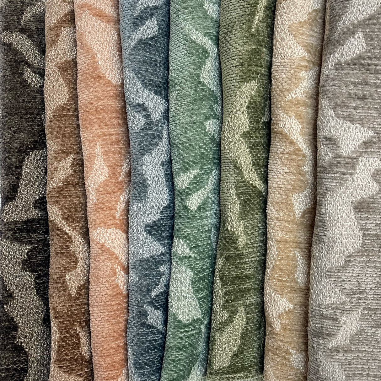 Chenille Upholstery Fabric Tigre Abstract Damask
