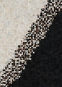 Tikkul Black And White Patchwork Cowhide Leather Fabric - Black/White, Earth-Tone Checkers, 5' X 7' (1 Unit)