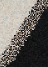 Tikkul Black And White Patchwork Cowhide Leather Fabric - Black/White, Earth-Tone Checkers, 5' X 7' (1 Unit)