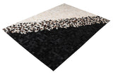 Tikkul Black And White Patchwork Cowhide Leather Fabric - Black/White, Earth-Tone Checkers, 5' X 7' (1 Unit)