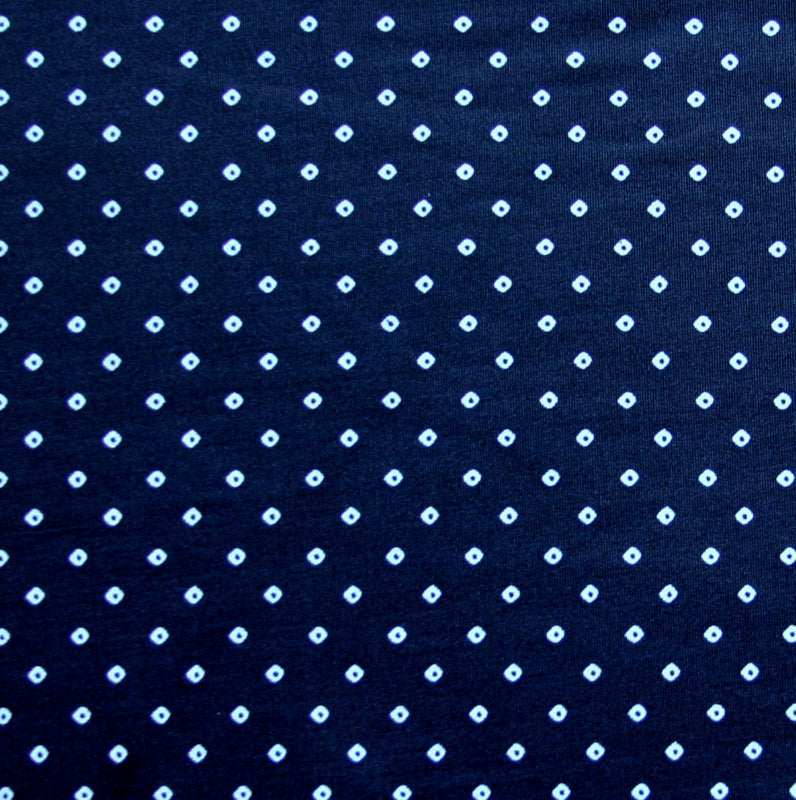Nylon Lycra Swim Knit Tiny Lavender Diamonds on Dark Navy