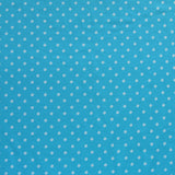 Swim Knit Tiny White Diamonds Turquoise Blue 18" Remnant
