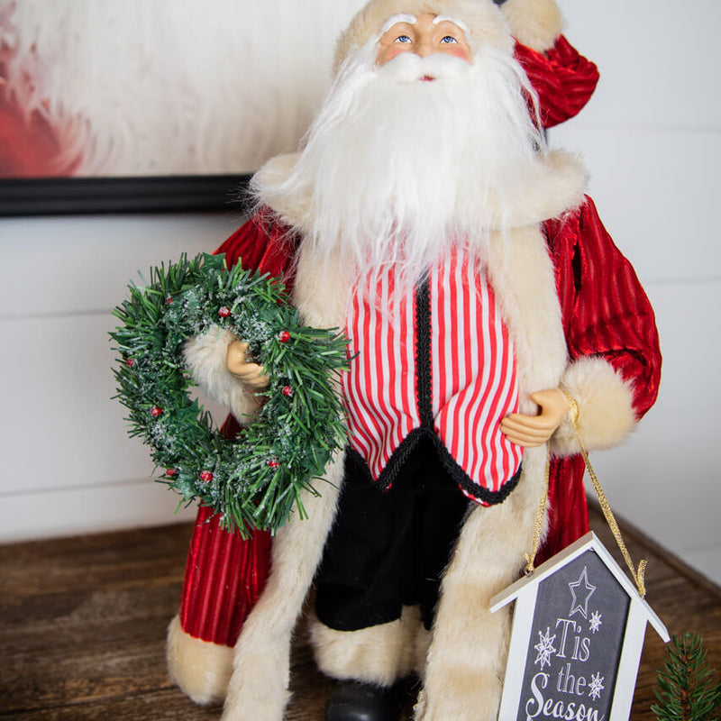 16” Santa Figure "Tis The Season" Sign