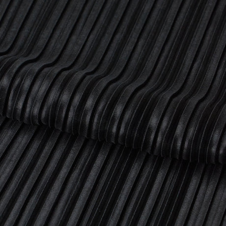 Titanium Pleated Polyester Fabric - Black/Purple, Black/Lavender, Black/Turq, Black/Copper, Black/Green, Black/Burgundy, Black/Royal, Black/Pink, Black/Olive, Black/Black, 58/60" Width (1 Yard)