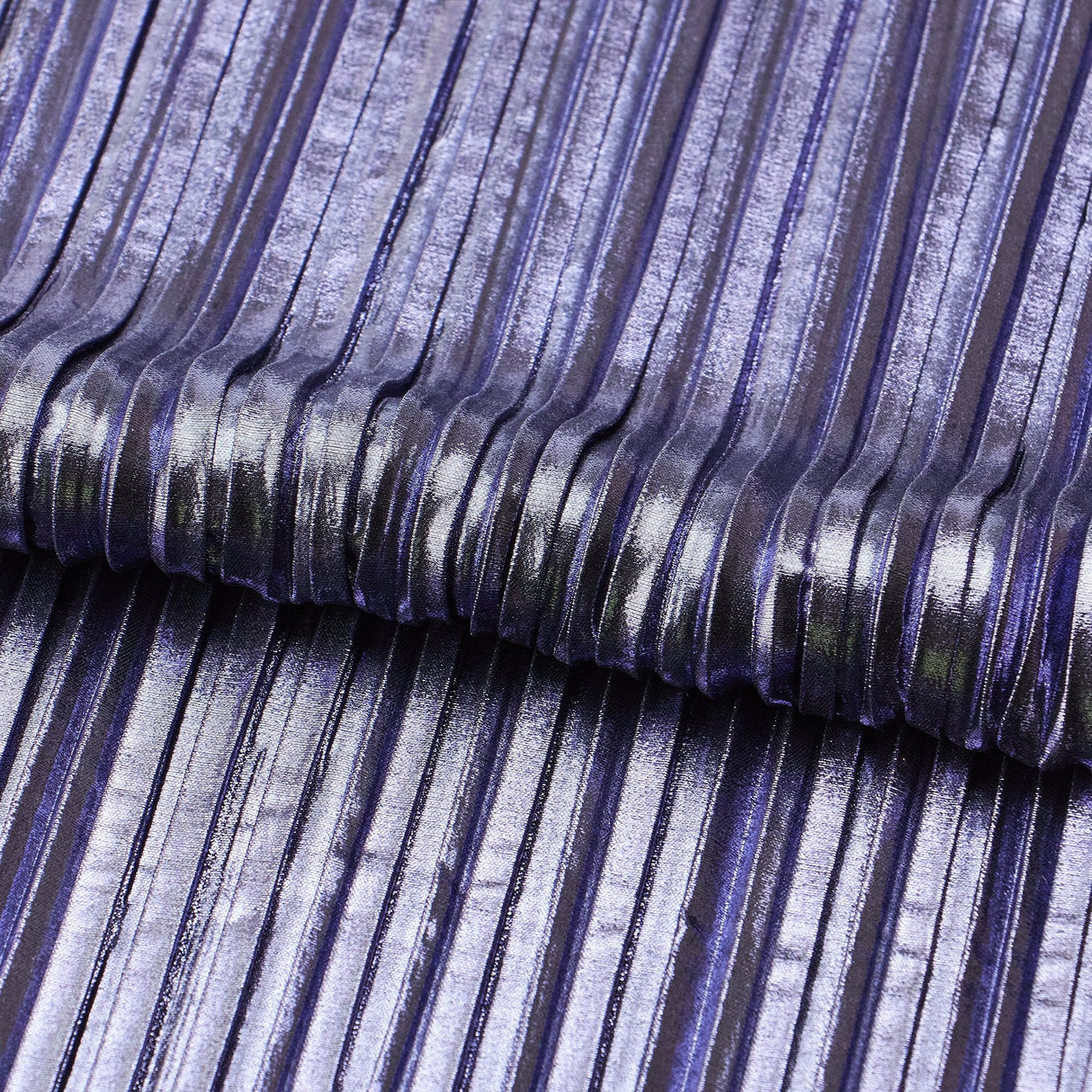 Pleated Polyester Fabric Titanium