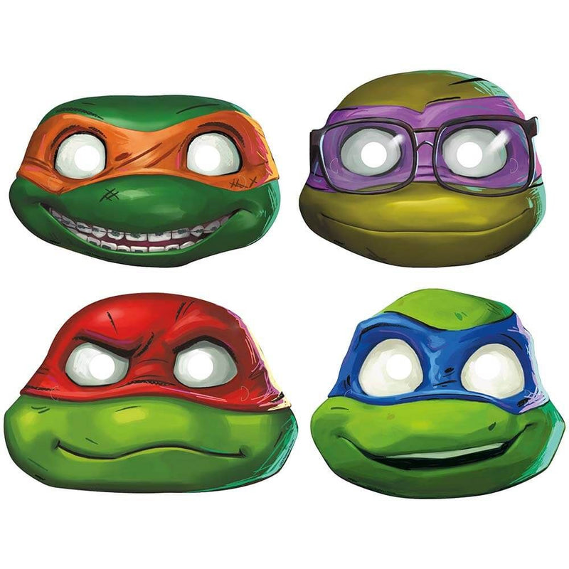 Kids TMNT Party Masks 8 Pack