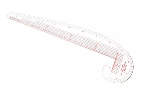 Curved Ruler 3-in-1 Flexible Plastic for Pattern Drafting - French Curve, Hip Curve & Straight Rule