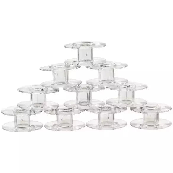 Class 66 Clear Plastic Bobbins for Singer Sewing Machines - Genuine Singer
